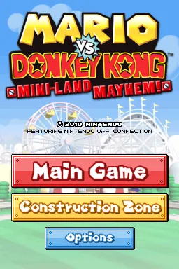 Mario vs. Donkey Kong - Mini-Land Mayhem! (Europe) (En,Fr,De,Es,It) (NDSi Enhanced) title screen
