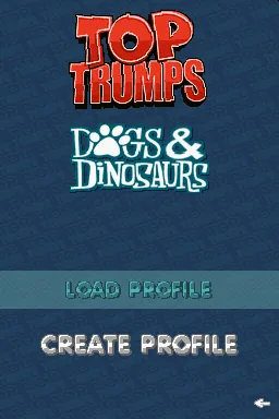 Top Trumps - Dogs & Dinosaurs title screen