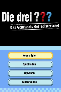 Drei Fragezeichen, Die - Das Geheimnis der Geisterinsel title screen