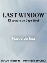 Last Window - The Secret of Cape West title screen