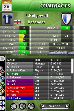 Football Director DS screenshot