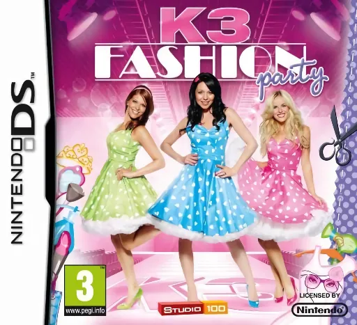 Backdrop artwork for K3 Fashion Party