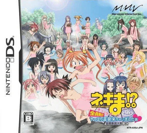 Negima! - Chou Mahora Taisen Two - Checkiin, Zenin Shuugou! - Yappari Onsen Kichaimashitaa cover art for Nintendo DS