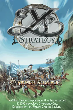 Ys Strategy title screen