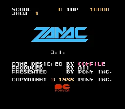 Zanac screenshot