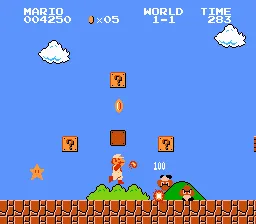 Backdrop artwork for Super Mario Brothers
