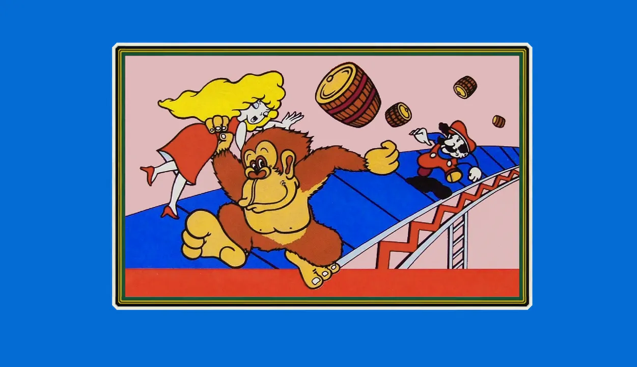 Backdrop artwork for Donkey Kong