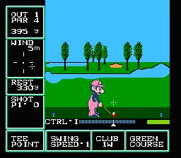 Backdrop artwork for Family Computer Golf: U.S. Course