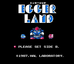 Egger Land (Japan) (Rev 1) (Possible Proto) title screen