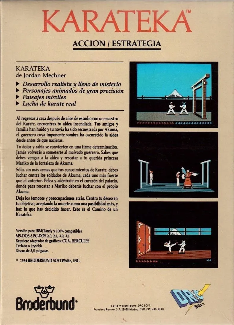 Karateka box back