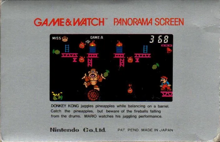 Donkey Kong Circus box back