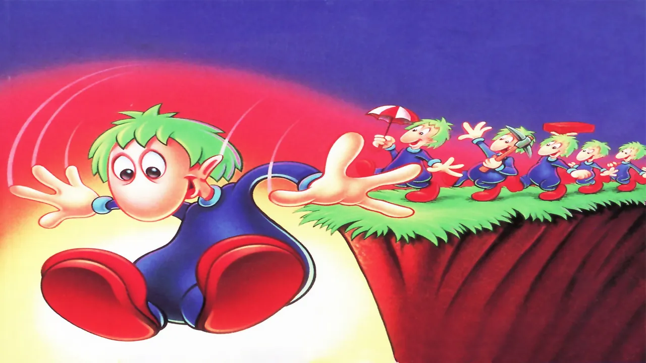 Backdrop artwork for Lemmings