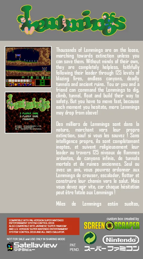 Lemmings box back