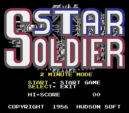 Star Soldier - 2 Minute Mode title screen
