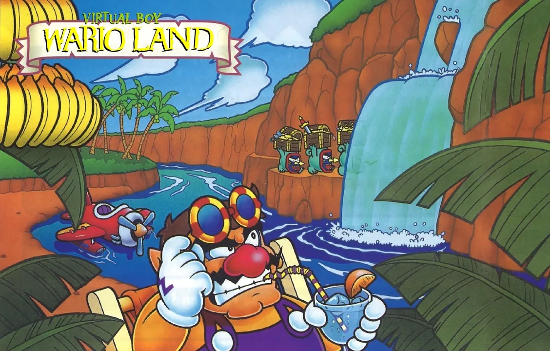 Backdrop artwork for Virtual Boy Wario Land