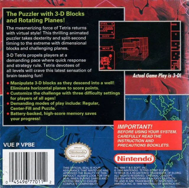 3D Tetris box back