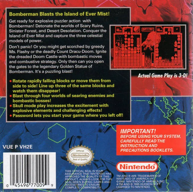 Panic Bomber box back