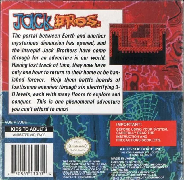 Jack Bros. box back