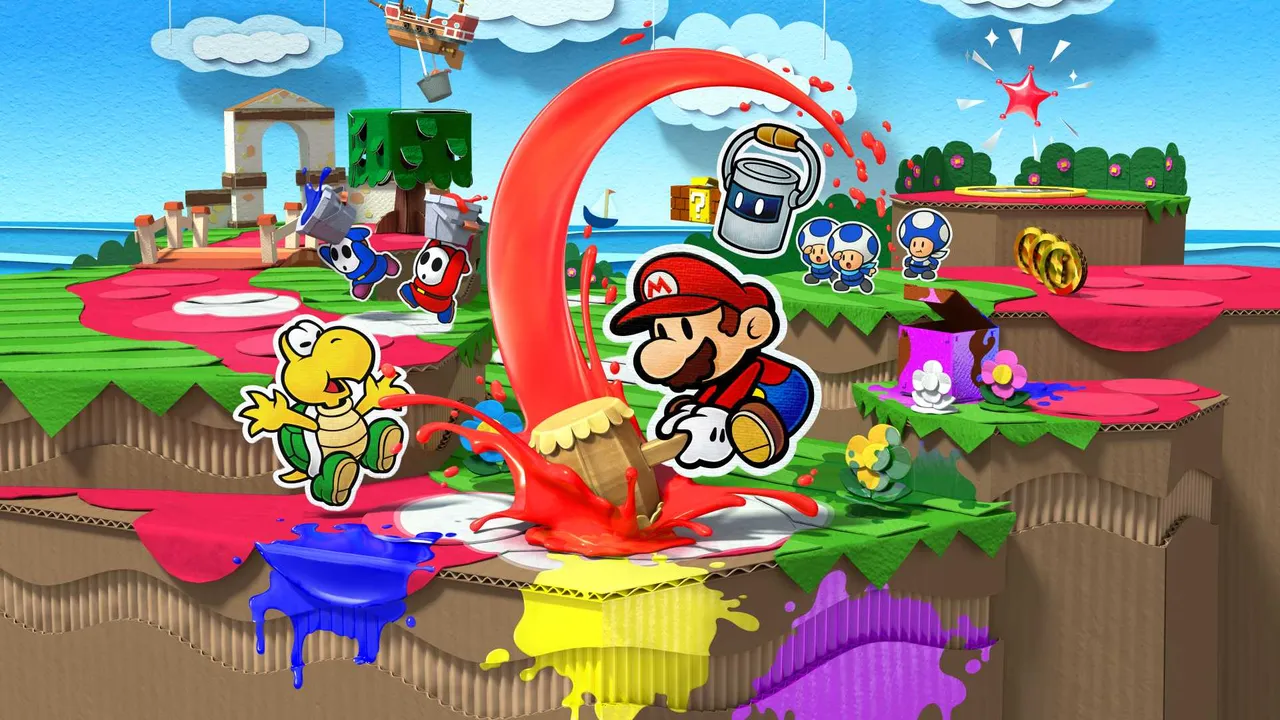 Backdrop artwork for Paper Mario: Color Splash