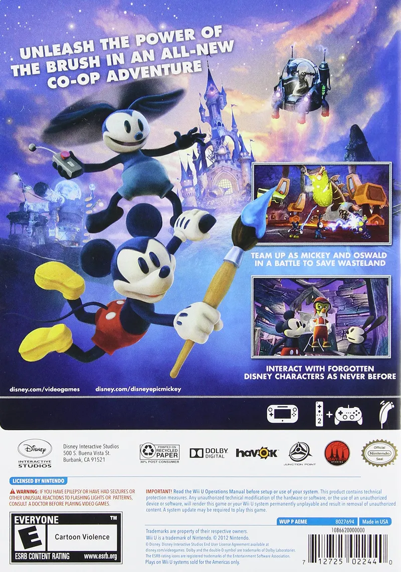 Epic Mickey 2: The Power of Two box back