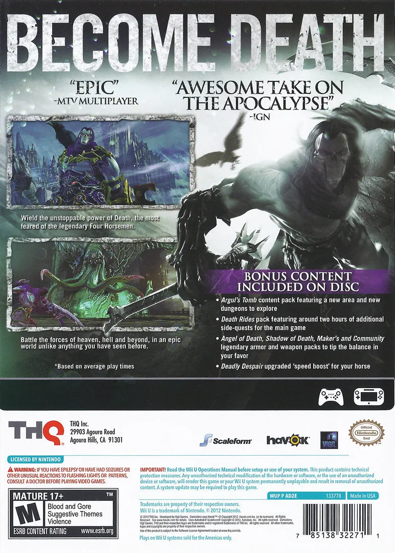 Darksiders II box back