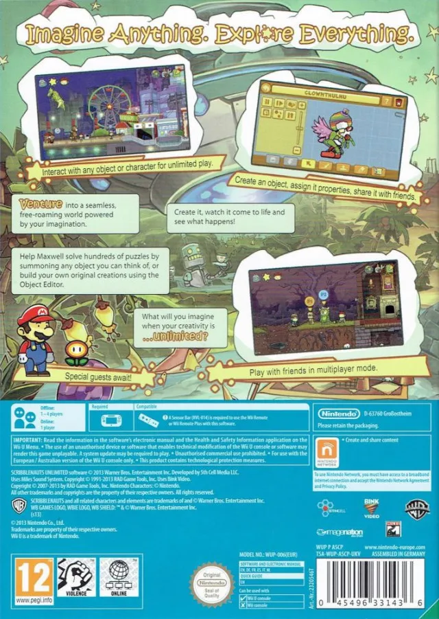 Scribblenauts Unlimited box back