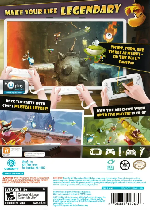 Rayman Legends box back