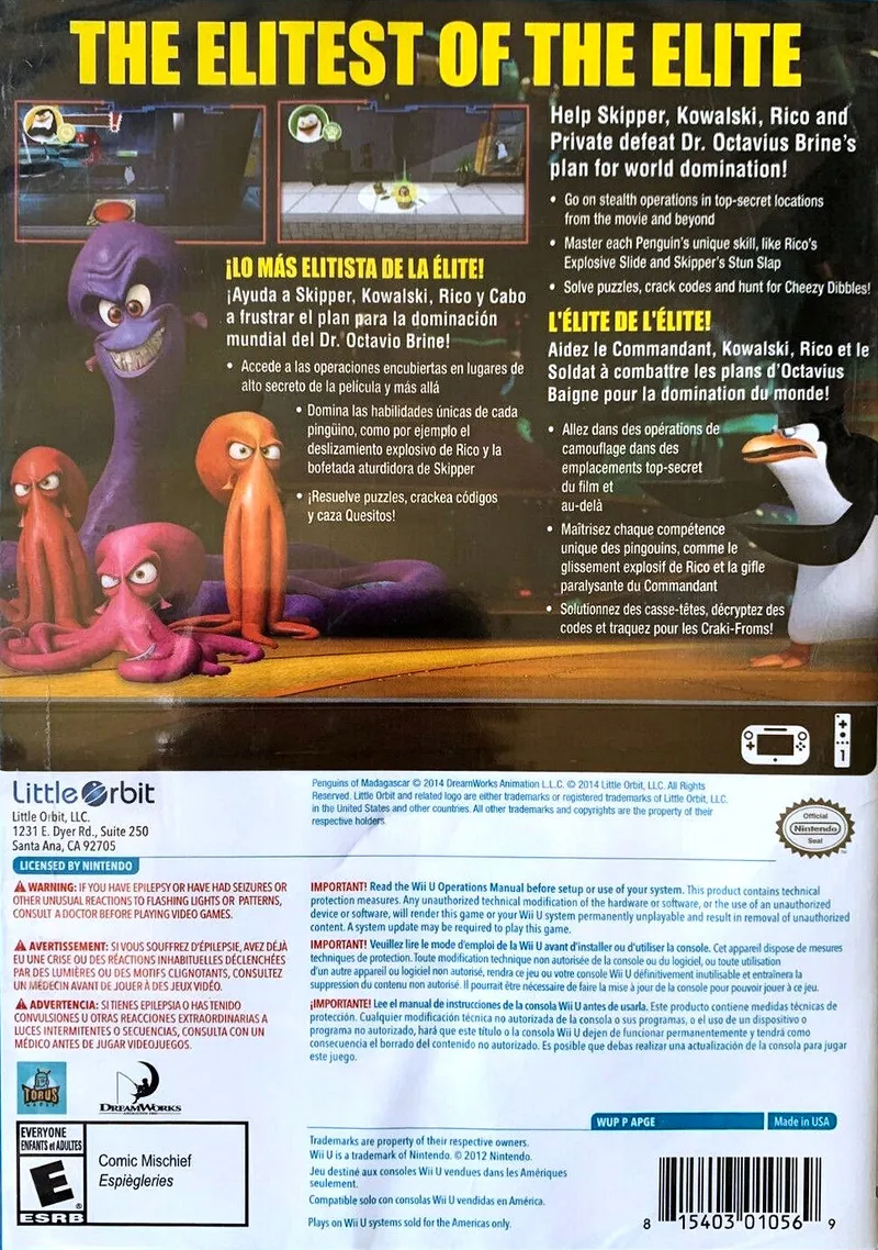 Penguins of Madagascar box back