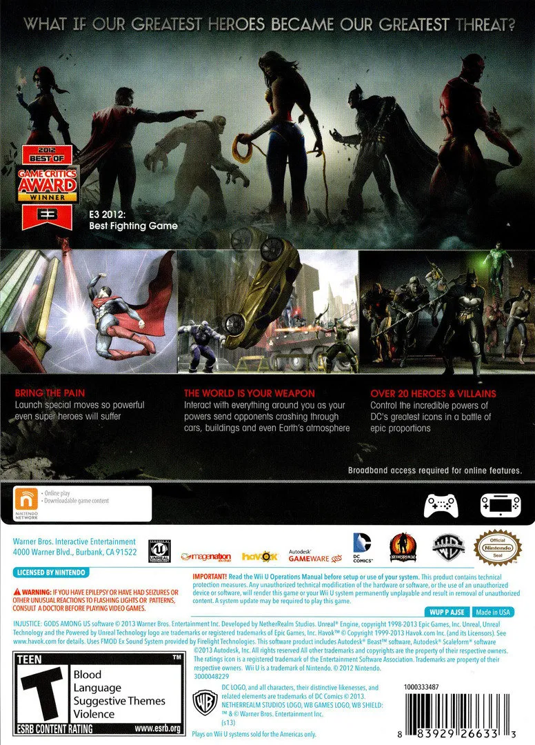 Injustice: Gods Among Us box back