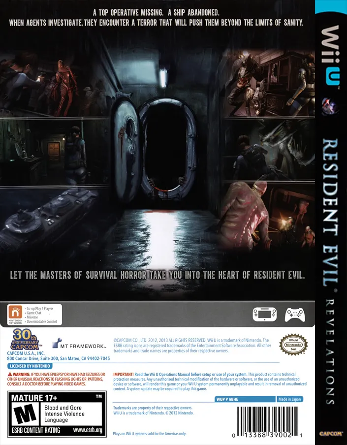 Resident Evil: Revelations box back