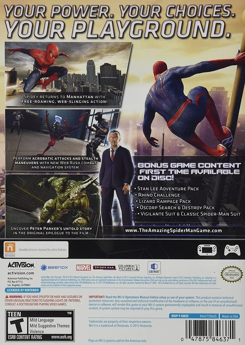 The Amazing Spider-Man: Ultimate Edition box back