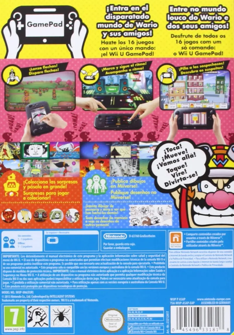 Game & Wario box back