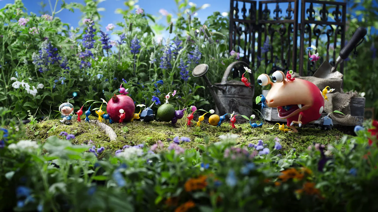Backdrop artwork for Pikmin 3