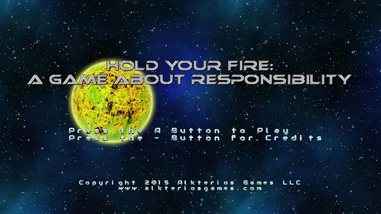 Hold Your Fire: A Game About Responsibility screenshot