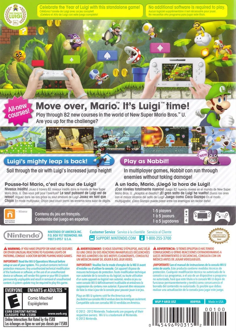 New Super Luigi U box back