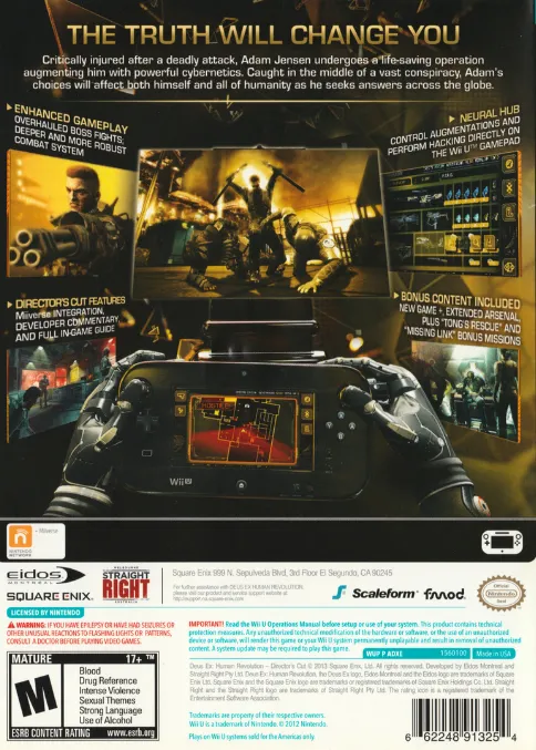 Deus Ex: Human Revolution: Director's Cut box back