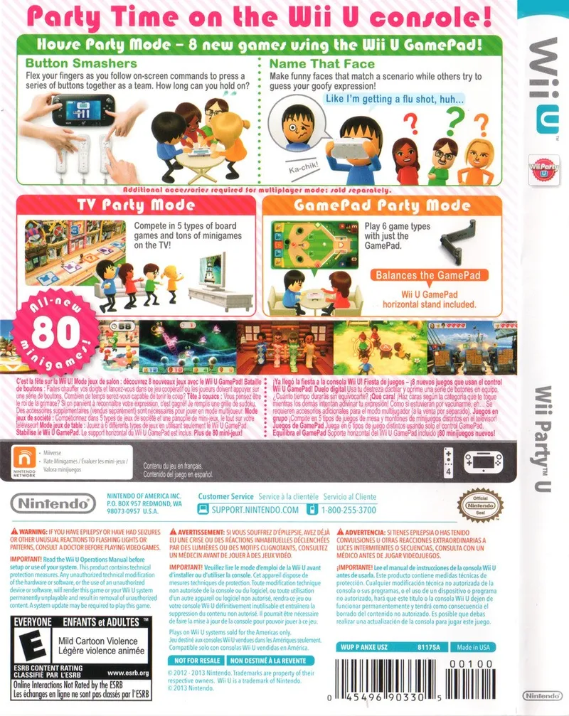Wii Party U box back