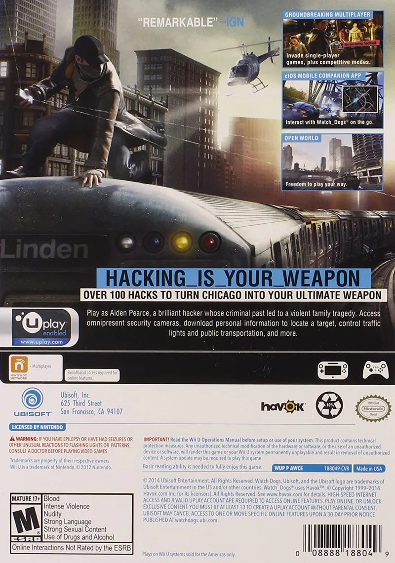 Watch Dogs box back