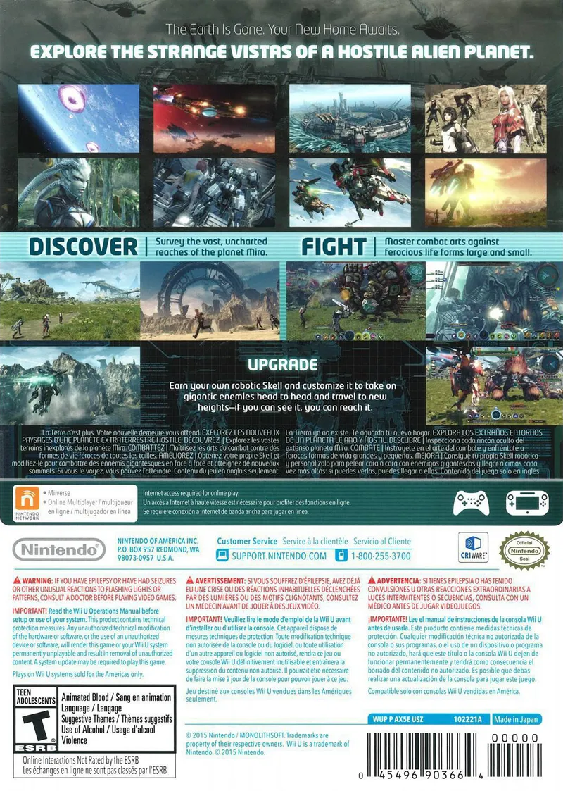 Xenoblade Chronicles X box back