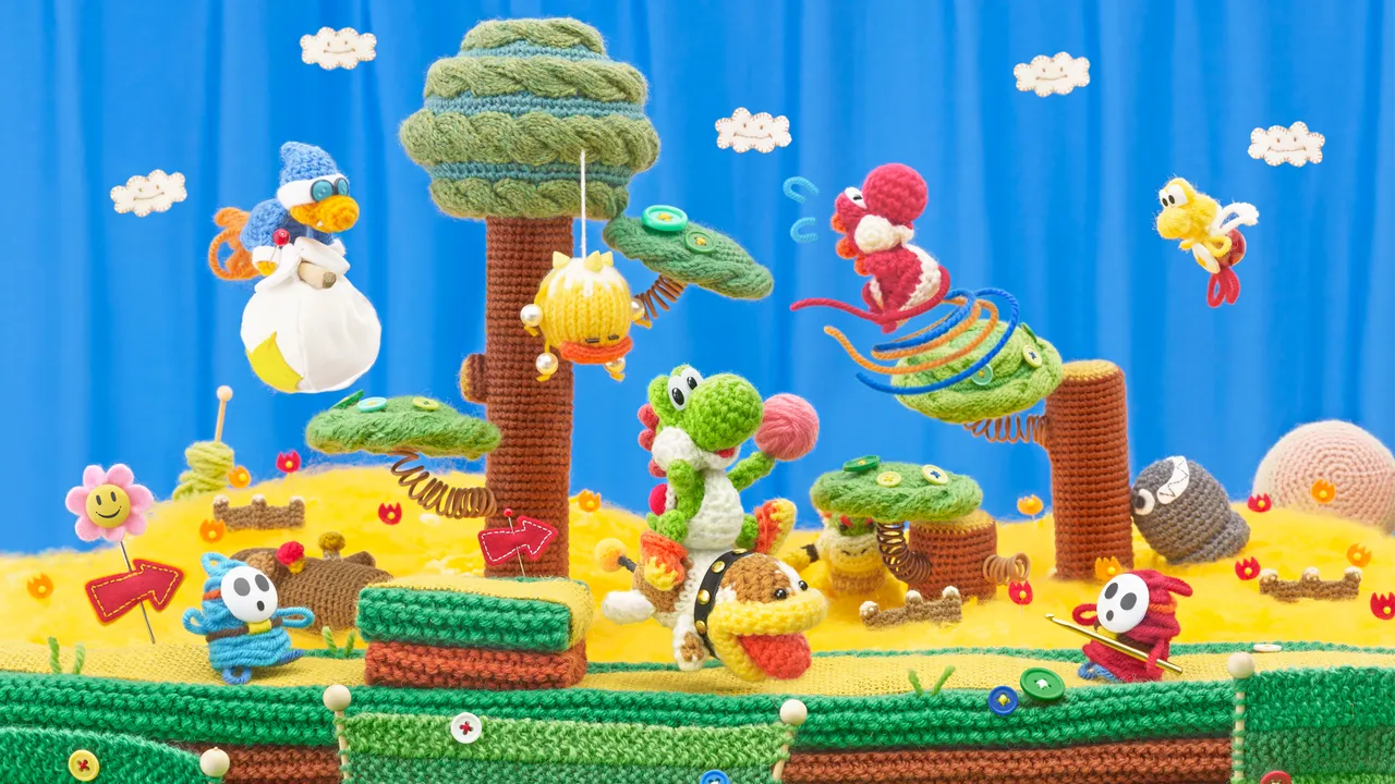 Backdrop artwork for Yoshi's Woolly World