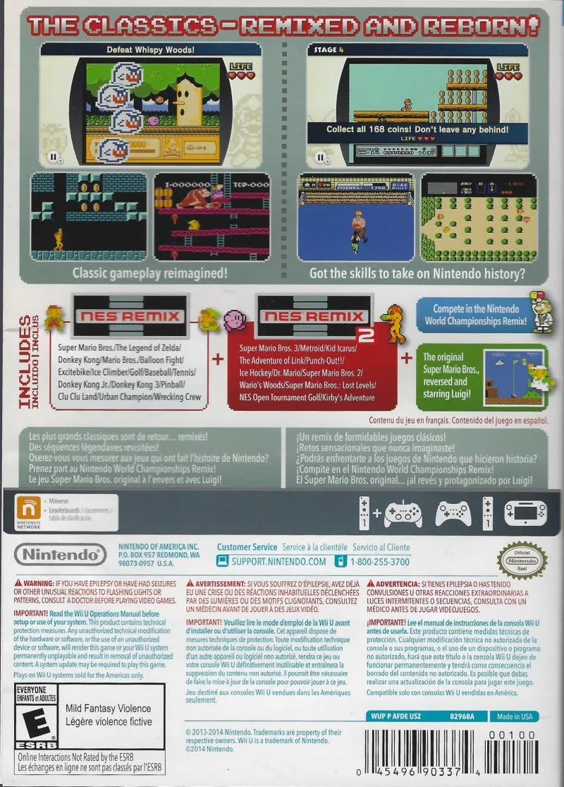 NES Remix Pack box back