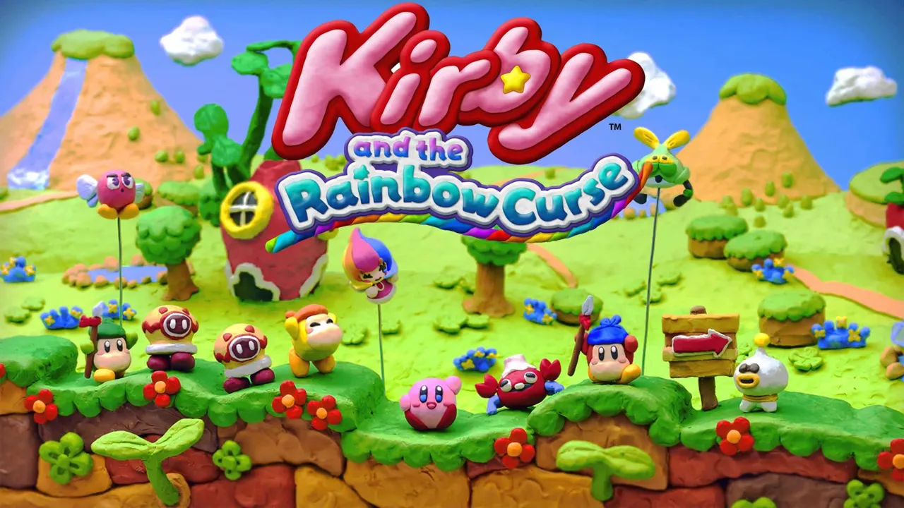 Backdrop artwork for Kirby and the Rainbow Curse