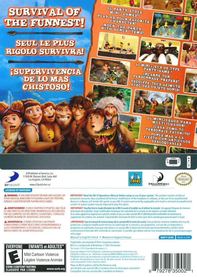 The Croods: Prehistoric Party! box back
