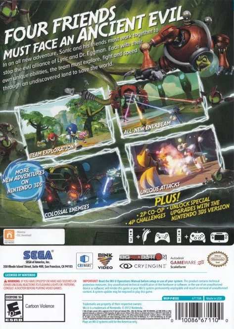 Sonic Boom: Rise of Lyric box back