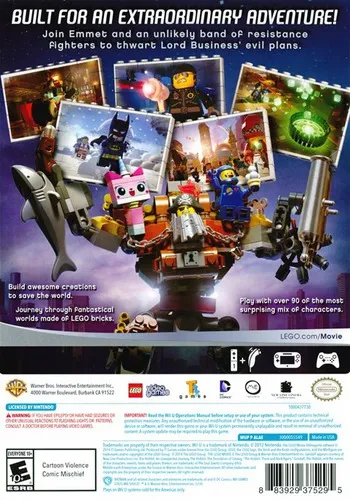The LEGO Movie Videogame box back