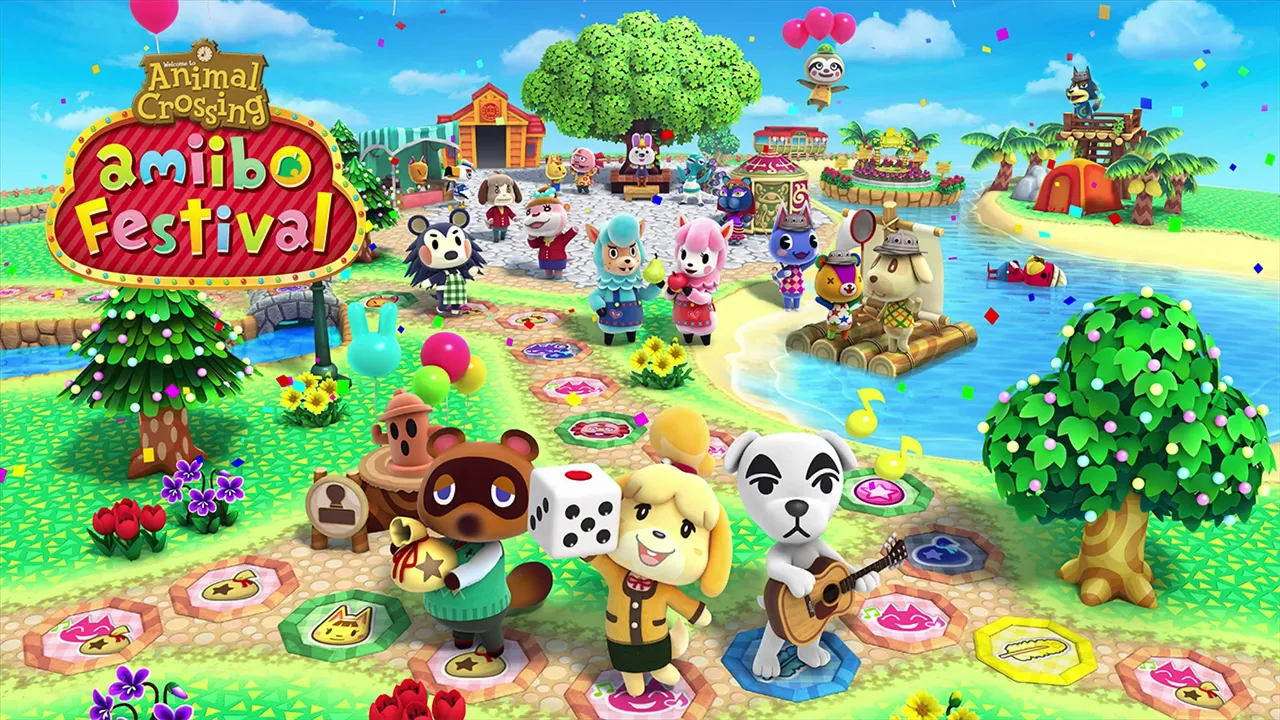 Backdrop artwork for Animal Crossing: Amiibo Festival