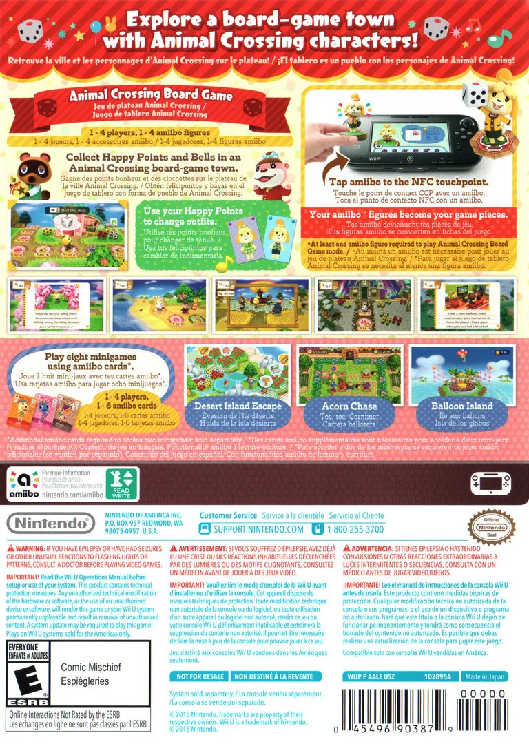 Animal Crossing: Amiibo Festival box back