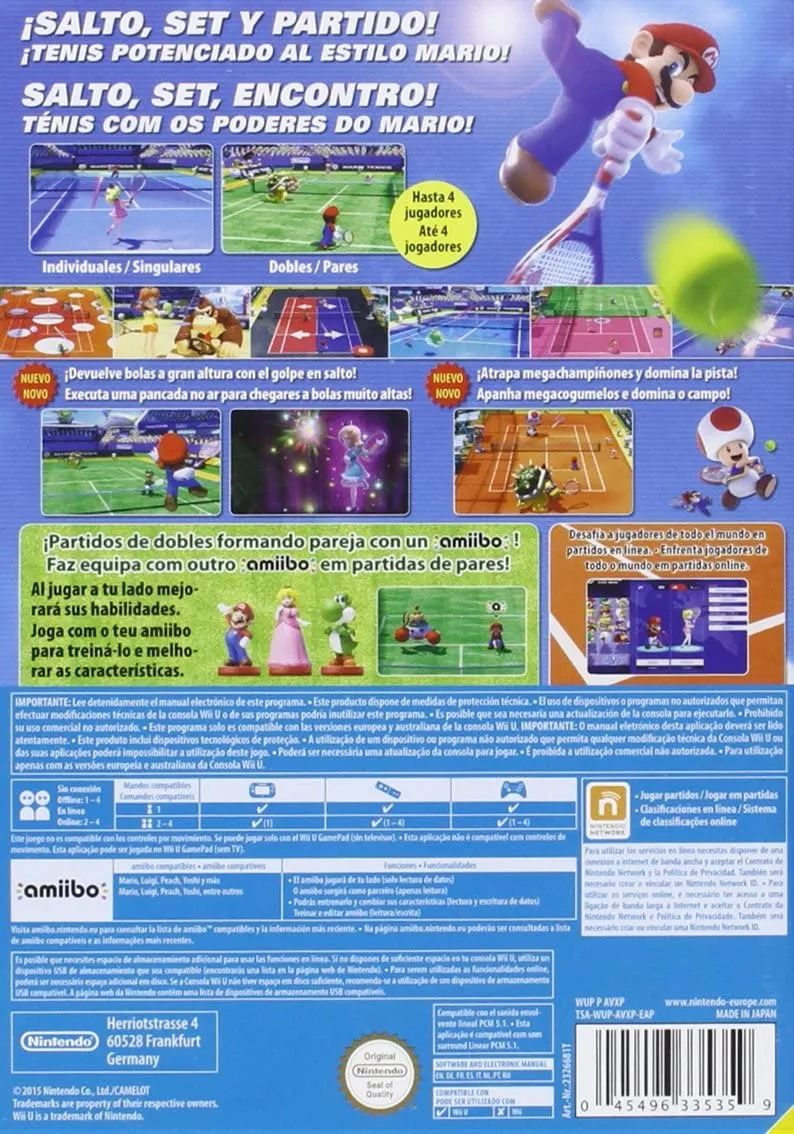 Mario Tennis: Ultra Smash box back