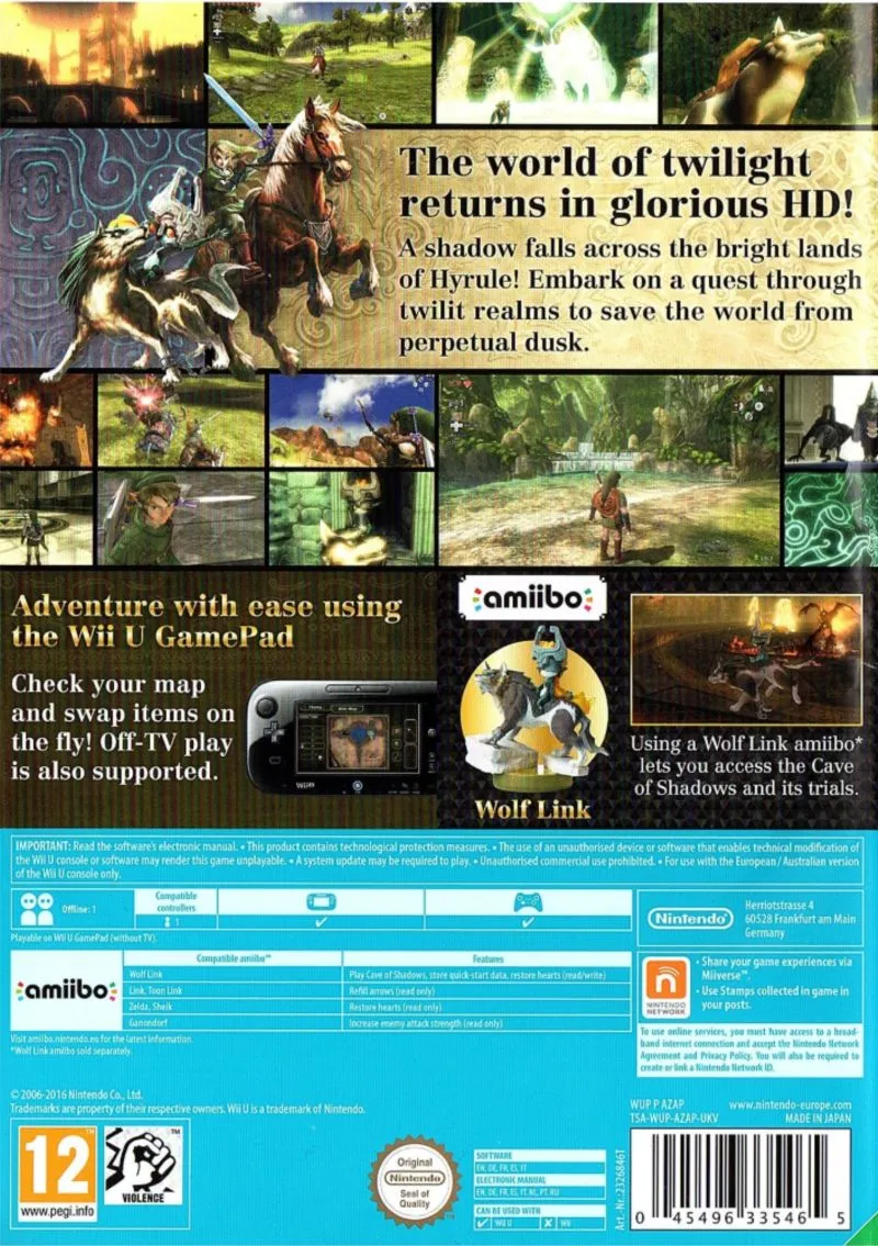 The Legend of Zelda: Twilight Princess HD box back