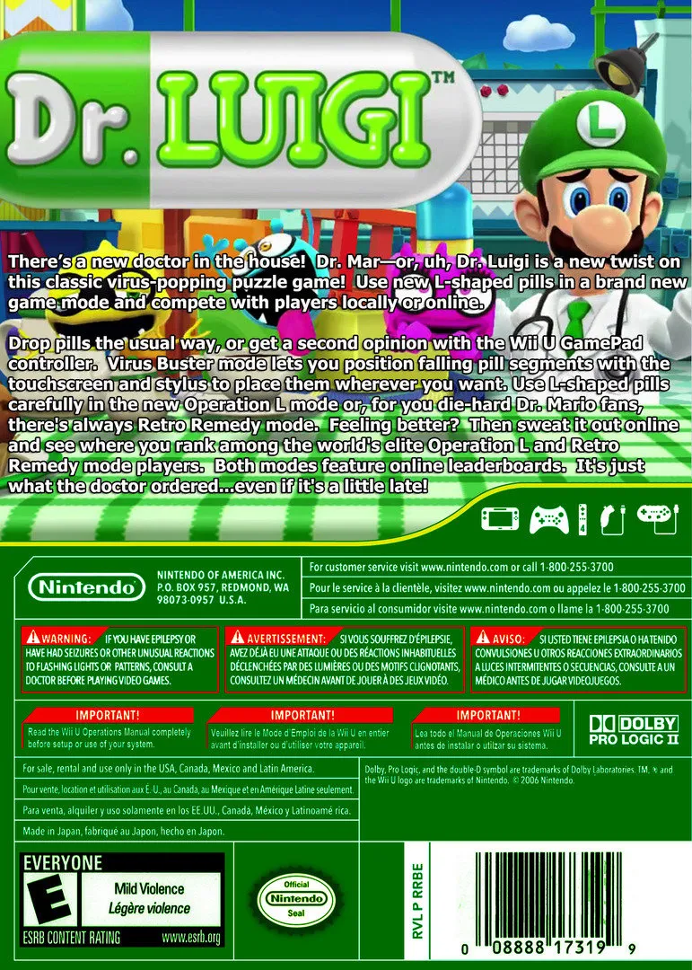 Dr. Luigi box back